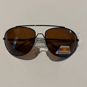 Stauer Flyboy Brown Aviator Sunglasses